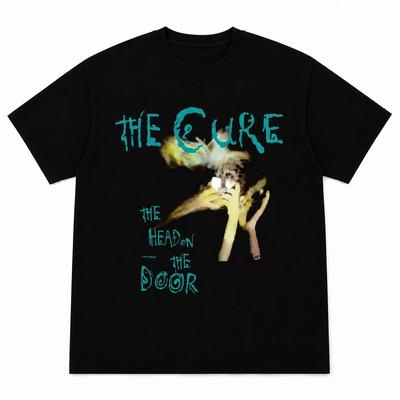 Футболка The Cure The Head on the Door Винтажная Готическая Рок Графическая Футболка Черная Великобритания