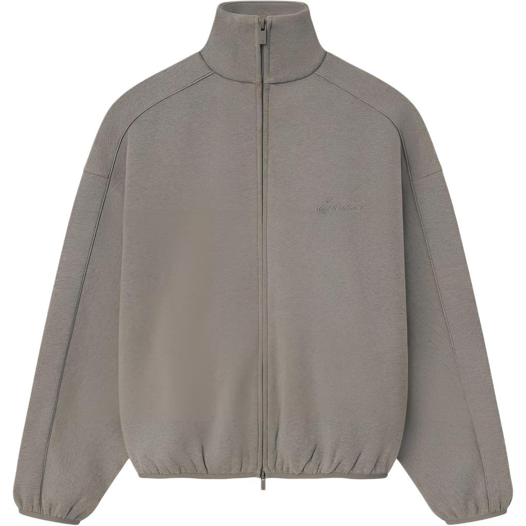 Fear of God Essentials Современная флисовая спортивная куртка с кантом Homestead Heather Мужская верхняя одежда Бежевый 202SP256893F