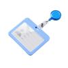 Retractable ID Badge Holder with Lanyard, Clear Transparent Work Badge Card Sleeve for and