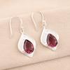 925 Sterling Silver Rhodolite Gemstone Jewelry Handmade Dangle Earrings 1.90" EE-35-38