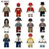 12pcs M8092 Zombie Block Doll Firefighter Athlete Professional Doll Doll Zombie Small Particle Assembling Toy