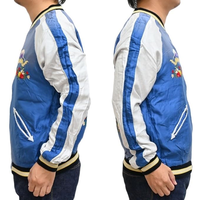 Tailor Toyo Aging Souvenir Jacket Sukajan ОРЕЛ ДРАКОН ЗЕЛЕНЫЙ ДРАКОН Tailor Toyo TT15545-119 & × (JP, Алфавит, XL, Черный)