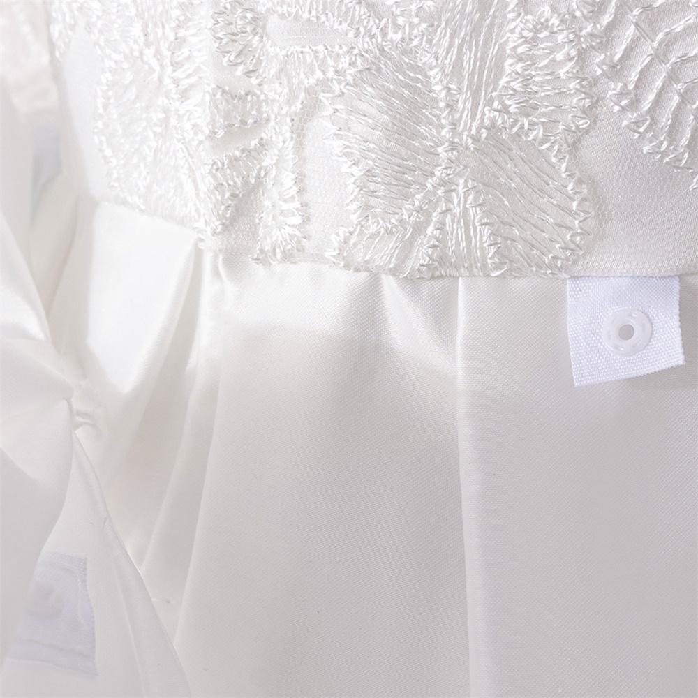 Toddler White Wedding Baptism Baby Girl Dress Tulle Bow 1st Birthday Party Evening Princess Dresses for Girl Bridemaid Prom Gown