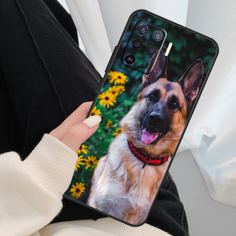 German Shepherd Dog Case For Oppo A40 A60 A80 A5 Pro A15 A16 A17 A57 A77 A94 A74 A54 A76 A96 A18 A38 A58 A78 A98