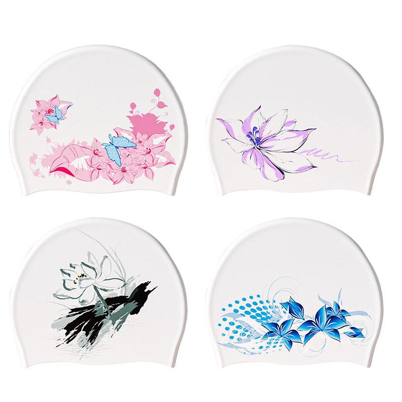 Силиконовые шапочки для плавания, удобная шапочка для купания, шапочка для купания для длинных волос, противоскользящая водонепроницаемая шапочка для плавания, защищающая волосы и уши