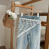 Floral Printed Lace Triangle Scarf Embroidered Embroidered Flower Scarves Butt Curtain  Party