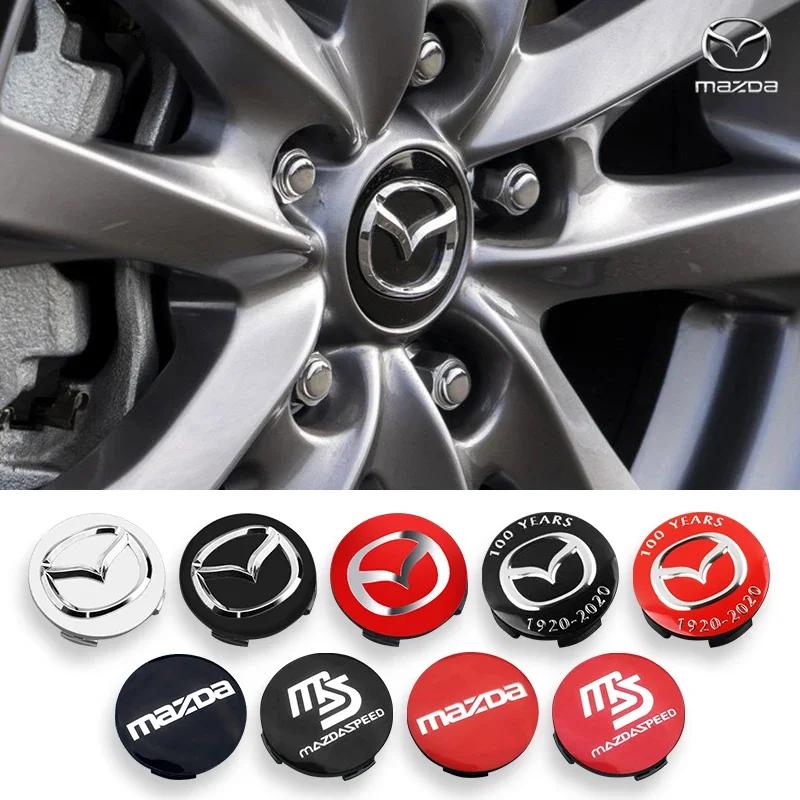 Для Mazda Заглушка центрального отверстия колеса автомобиля Пылезащитная крышка Эмблема Наклейка на колесо Аксессуары для Mazda 3 4 5 6 ATENZA Axela RX8 CX6 CX5 C