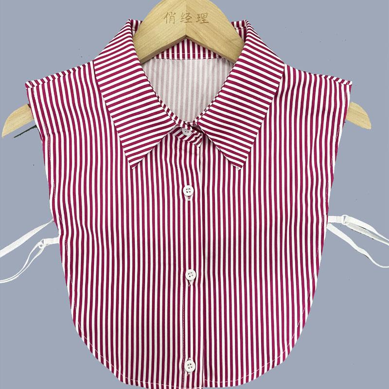 Женская стильная съемная рубашка с накладным воротником, блузка с накладным воротником, клетчатая рубашка, манишка для женщин и девочек, подходящие наряды