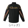 Gamakatsu Warm Zip Size GM3766 2-Way Shirt, Black/Red, L,