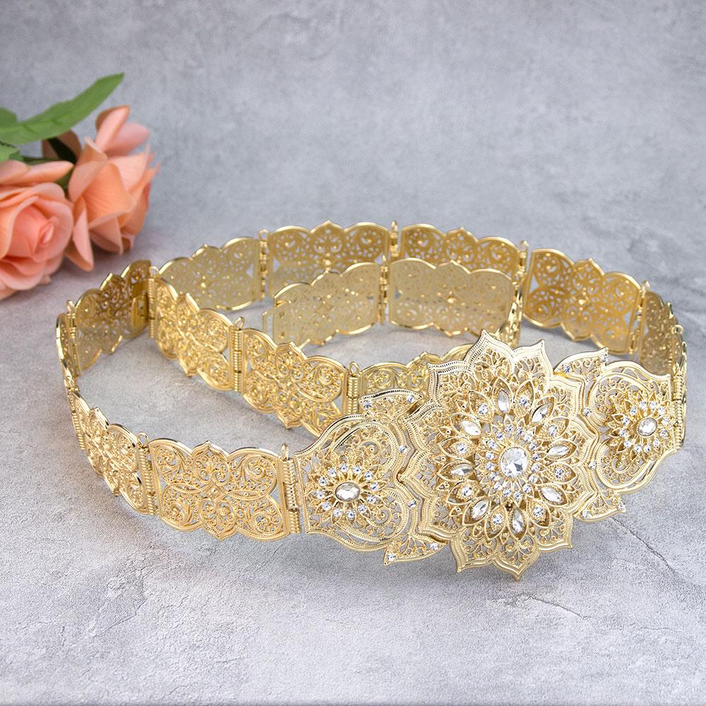 Poyasa Fashion Кавказский женский пояс для платья металлическая цепочка на талию регулируемая длина арабский свадебный ювелирный пояс