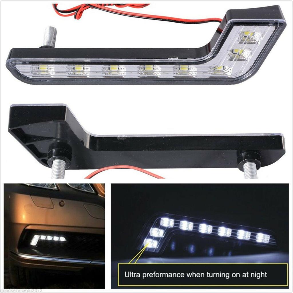 Car Auto 2x Daytime Running Light 8LED DRL Fog Driving Daylight White Head Lamp