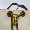 [Pre-Owned] Tb Exclusive Logo Drawstring Closure Leather And Cotton Blend Bucket Bag Mini - Very Good #1RMCGY8