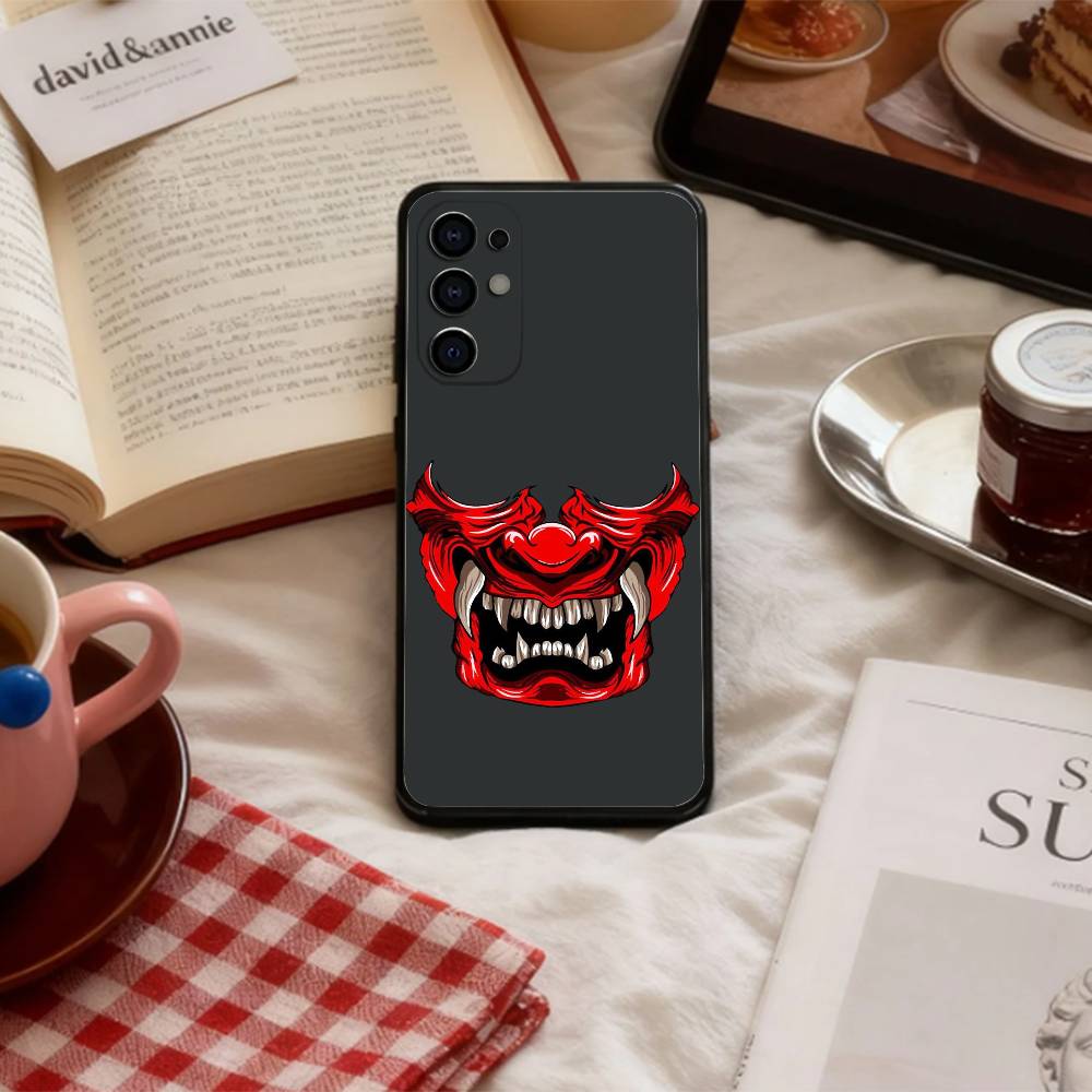 O-Oni Hannya Mask Spirit Phone Case For Samsung S 25,24,23,22,30,21,10,9,Ultra,Plus,Lite,FE,4,5 G Soft Black Case