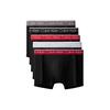 Color Block Comfortable Letter Jacquard Low Rise Underwear 5 Pack Men Underwear Space-Black NP2676O-ENJ