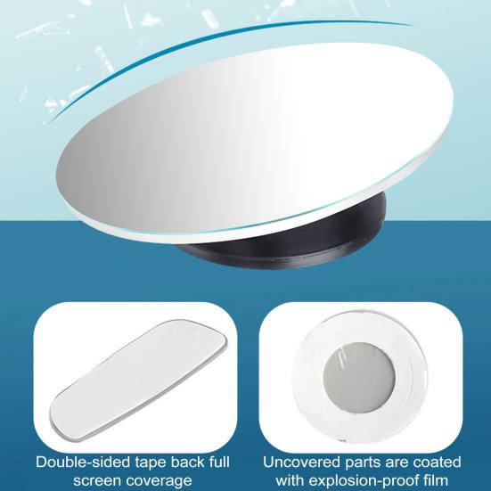 1 Pair Car Blind Spot Rearview Mirrors Frameless Convex Side Mirrors Wide Angle Rear View Car Mirrors Accessories