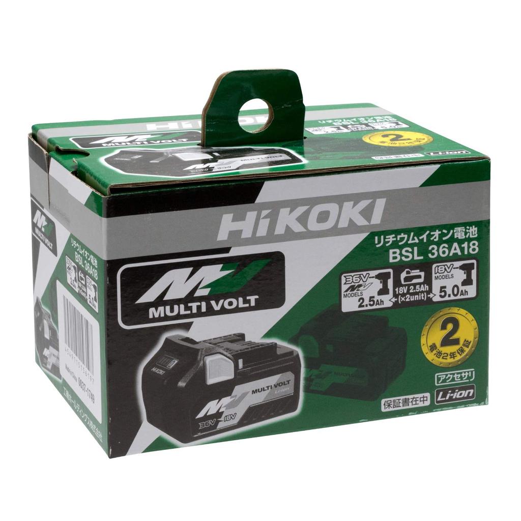 Аккумулятор HiKOKI 36V BSL36A18 литий-ионный, мультивольтажный, 2,5 Ач, 0037-1749,