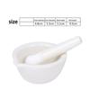 Porcelain Mortar and Pestle Set White Mixing Crusher Storage Bowl Combination for Herbs Spices for Crusher Accessory