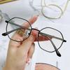 Glasses Myopia Tide Personality, Anti-Blue Light And Anti-Radiation Flat Mirror Round Face Thin Glasses Frame 22803