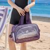 Large Capacity Transparent Fitness  Bag With Strap Beach Handbag Portable Clear Wash Bag  Swmming