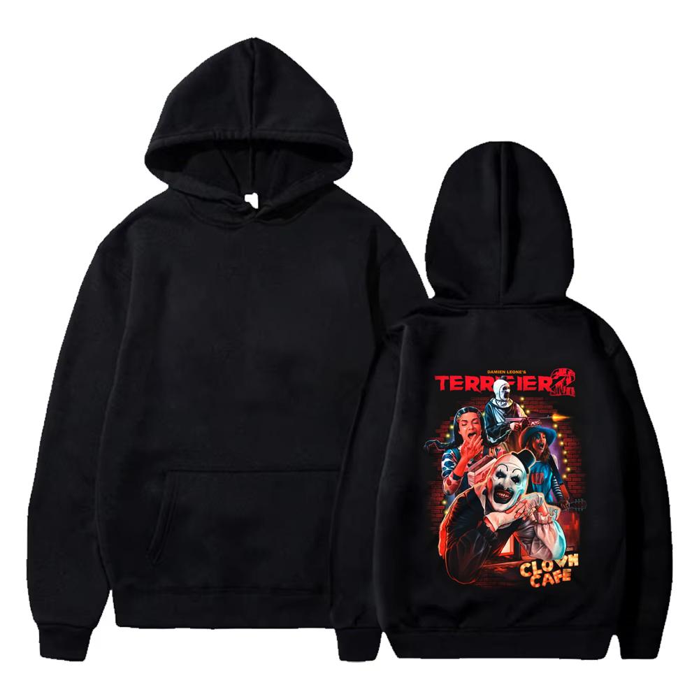 Худи Art Crispies Terrifier Клоун Одежда Мужская Женская Одежда Пуловер Модный Ретро Хоррор Худи Принт Толстовка Топ Оверсайз