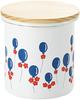 ADR-54 Enamel Canister Storage Container, 750ml, Made In Japan, Aderia Retro White, Balloon Design