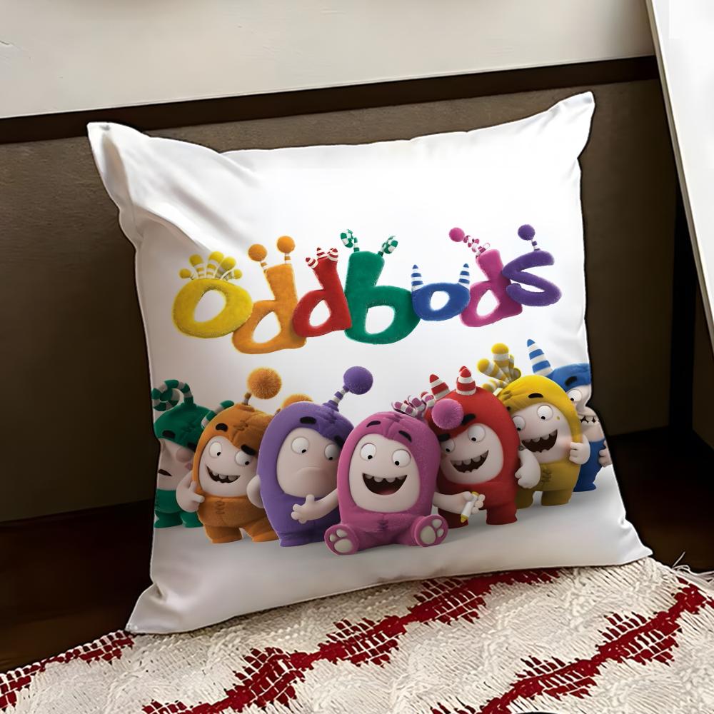 Cartoon OOddbods Cushion Cover Reversible Soft Durable Pillow Cover Home Car MultiScene Use for Daily Comfort