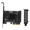 PCIE To 6 Port Serial ATA3.0 Hard Drive 6G Extension Card for ASM1166 Chipset PCI E3.0 GEN3 4X Interface