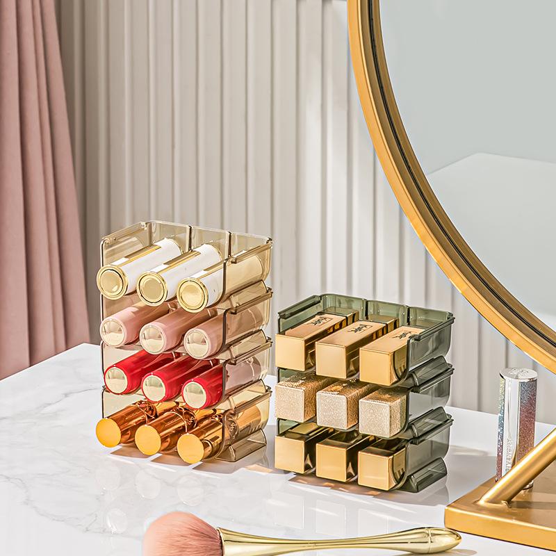 Fashion Lipstick Storage Box Cosmetic Jewelry Box Case Lipstick Display Stand Make Up Organizer Makeup Organizer Storage Case