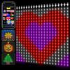 Программируемая DIY 400 LED Умная Гирлянда-Занавес Рождественская Гирлянда с Изменением Цвета, Синхронизацией с Музыкой, Текстом, Управлением с Пульта и Приложения