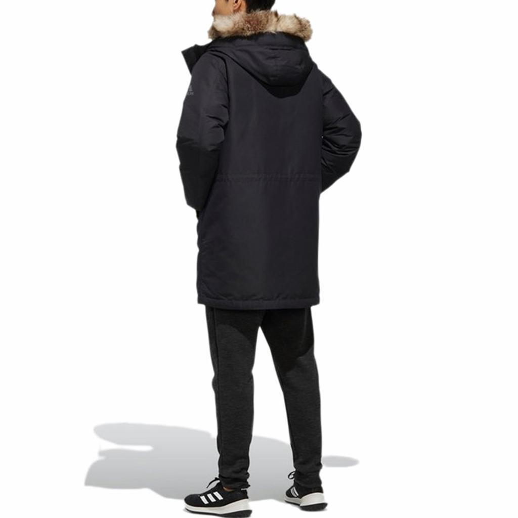 adidas Удобная пуховая куртка с капюшоном Мужская верхняя одежда Черный EH3975