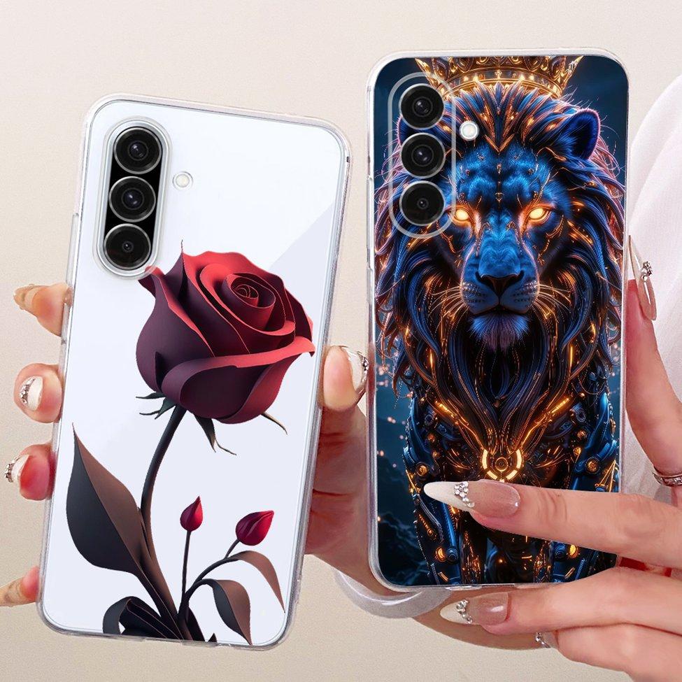 Clear Cover For Samsung A36 5G Case Cute Cat Fashion Butterfly Funny Painted Casing For Samsung Galaxy A36 5G SM-A366B SM-A366E