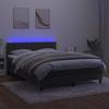 VidaXL Slatted Bed Base with Mattress and LED, Upholstered Bed, Double Bed, Adult Bedroom Interior Bed, 3134400
