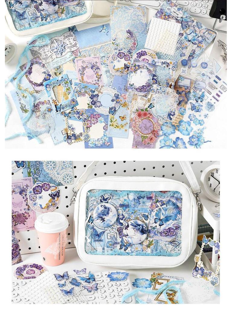 Счастливая лента кружево ита-бэг: Красный бумажный фон, наклейки для красоты и дырокол