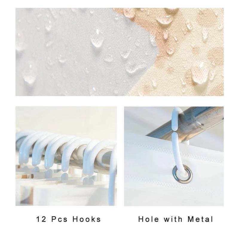 Забавная шторка для душа с динозавром и котом в японских волнах Канагавы, водонепроницаемая ткань, веселая занавеска для ванной с 12 крючками