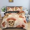 Hot Style Soft Bedding Set 3d Digital Skull Printing 2_3pcs Duvet Cover Set with Zipper Single Twin Double Full Queen King
