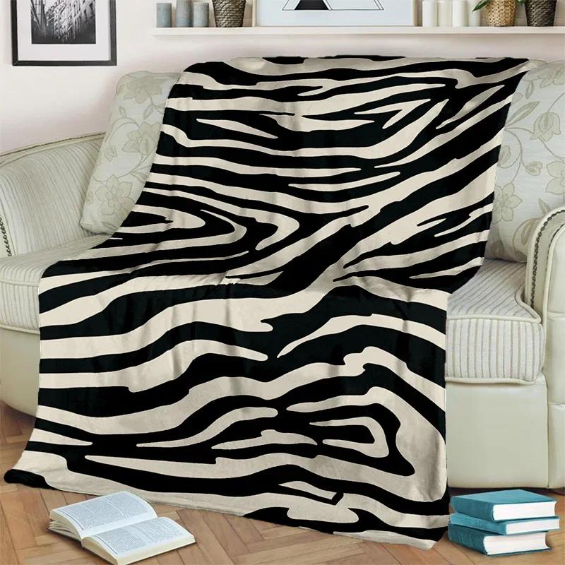 Одеяло HD с цветным 3D узором в полоску зебры, мягкое одеяло для дома, спальни, кровати, дивана, пикника, путешествия, офиса, одеяло, детское одеяло