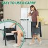 Heavy Duty Folding Step Stool Ladder - 330 lbs Capacity, Non-Slip Kitchen/Closet Step Stool for Adults & Kids, Compact Stepladde