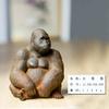 Тингтанг Имитация Чугуна Ржавчина Мини Горилла Животное Настольное Украшение Кабинет Чайный Столик Зеленый Песчаник Ремесло