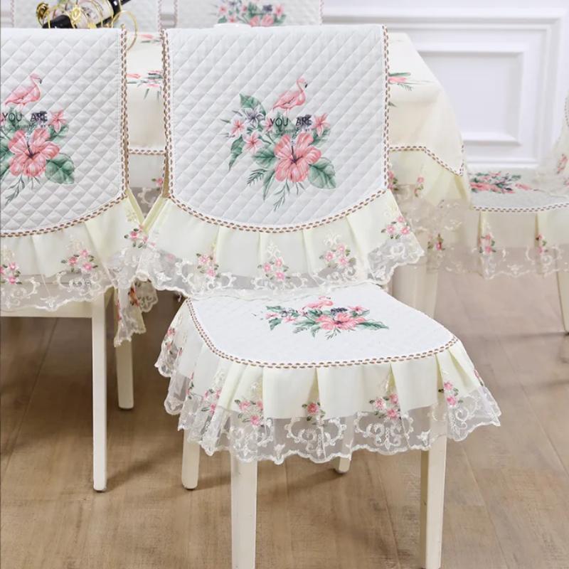 Встроенный чехол для стула Универсальная нескользящая подушка для стула для обеда Подушка для спинки Встроенный коврик Скатерть для стола Украшения для дома