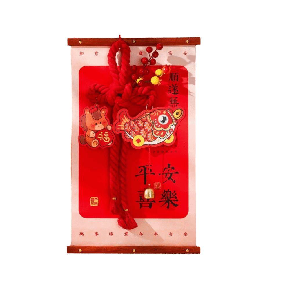 Red Spring Festival Door Decoration Traditional Horse Year Hanging Ornaments  Home