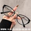 Fashion Cat Eye Myopia Glasses for Women Luxury Brand Ultralight Comfortable Blue Light Blocking Eyewear Minus Diopter 0 To -4.0