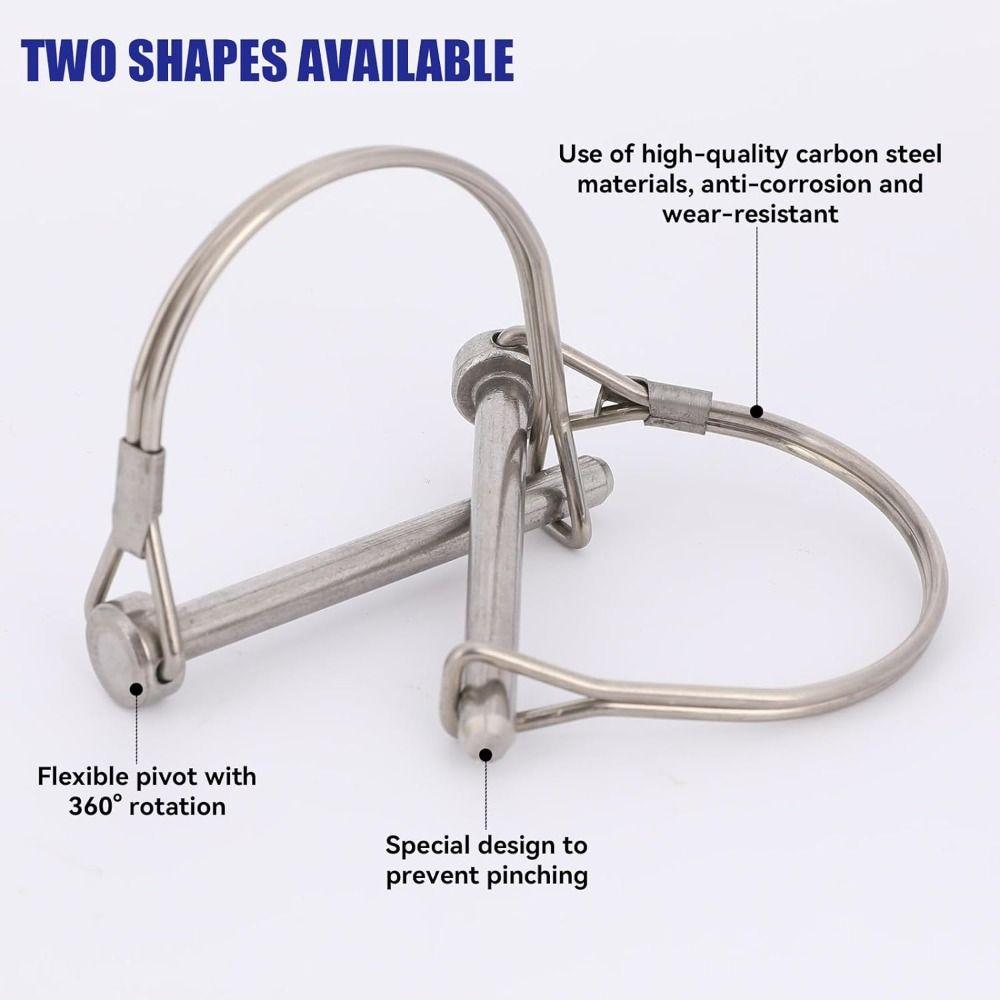 2Pcs 3/16" X 1.97" Safety Coupler Pin 6 X 45mm Shaft Locking Pin Wire Lock Pins Farm Trailers