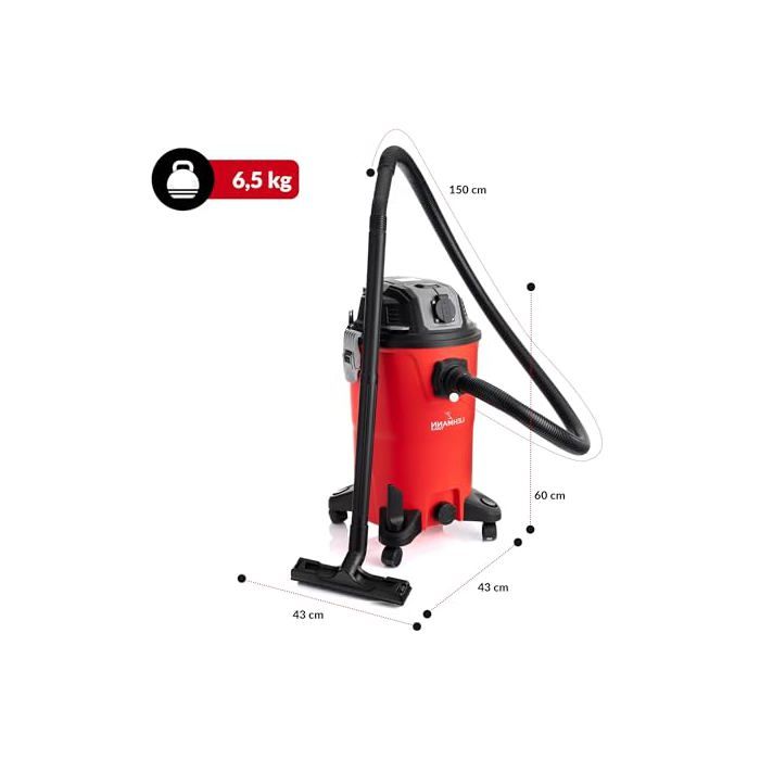 wet and dry vacuum cleaner - LEHMANN - 30 L - 1500 W - 18 kPa - HEPA filter