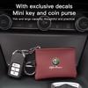 Car Stickers For Alfa Romeo Car Key Bag Leather Mini Coin Purse Card Bag For Alfa Romeo 4C 159 Spider Giulia Giulietta 156 Tonal