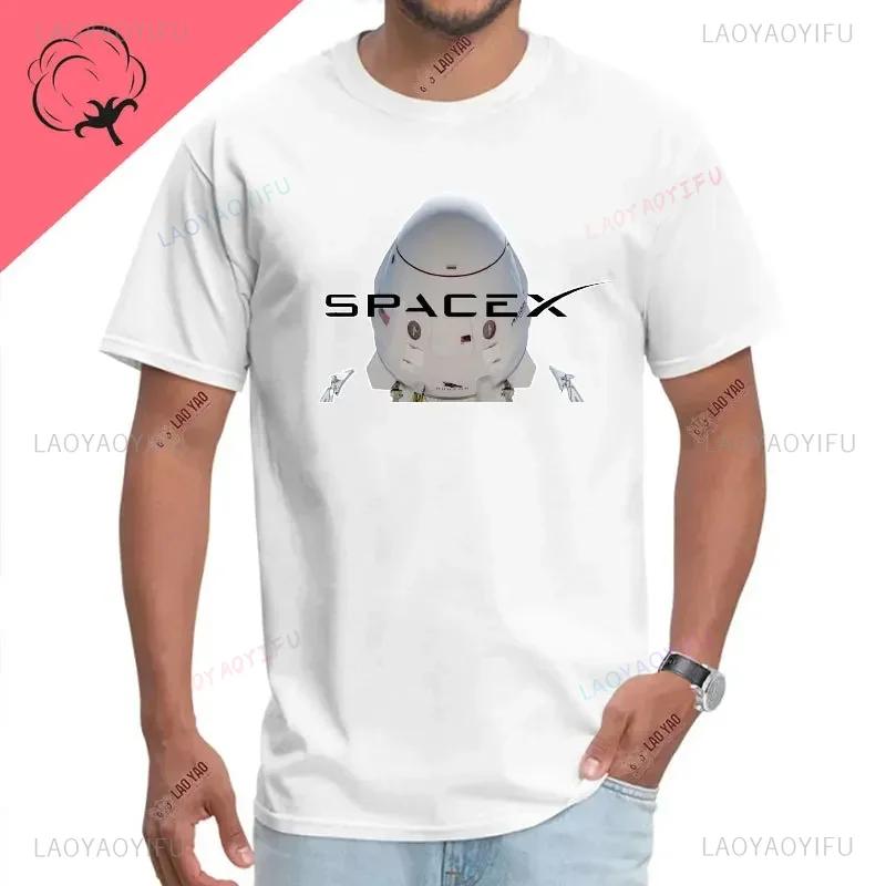 Space X Логотип Унисекс Хлопковая Футболка Марс Bfr Ракета Футболка Для Унисекс Spacex Starship Чертеж Харадзюку Панк Илон Маск Инженер Футболка