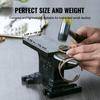 Single Horn Anvil, 8.8Lbs Cast Steel Anvil, High Hardness Rugged Round Horn Anvil Blacksmith, Compact Design and Stable Base, Forge Tools and
