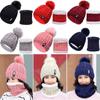 Knitted Riding Sets Scarves Beanie Winter Warm Snow Ski Cap Hat Scarf Set Beanies Hats