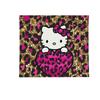Sanrio Hello Kitty Printed Tapestry With Leopard Print And Pink Bow Design Warm Cartoon Home Style Hello Kitty Room Decoration