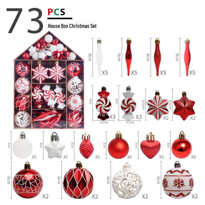 Набор украшений для рождественской елки: Подарочный набор с расписанным вручную орнаментом в виде шара