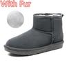 Fashion Leather Mens Snow Boots Casual Slip On Boots Warm Plush Fur Winter Boots for Men Snow Botas Handmade Male Walking Shoes